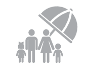 Family with Umbrella Icon
